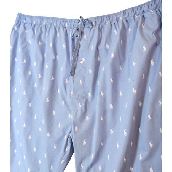 Polo Ralph Lauren Men's 4XLT Blue Pony Plaid Sleepwear Pajama Pants Loungewear - Picture 1 of 8